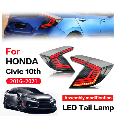 Dirección que fluye rotatoria de 2 compartimientos LED de la generación de la cola Light2016-2021For Honda 10 del coche de cola de la asamblea cívica de lámpara