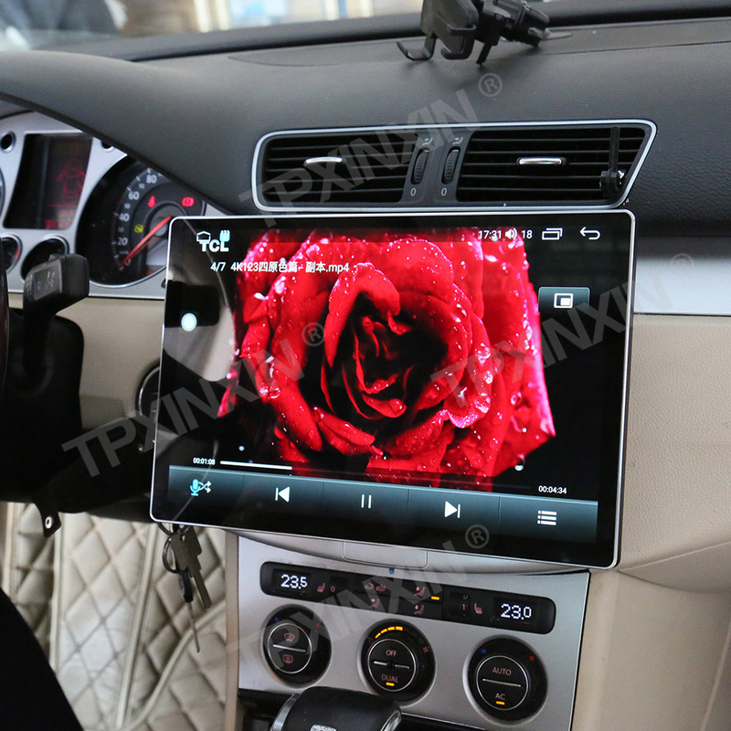 Unidad principal de reproductor multimedia automático con pantalla IPS universal de navegación GPS para coche de 12,95 pulgadas