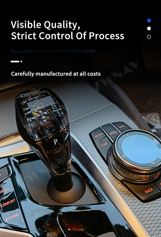 Botón de Crystal Handle Car Gear Shift para BMW desplazador principal de la palanca del palillo de la palanca de 7 series