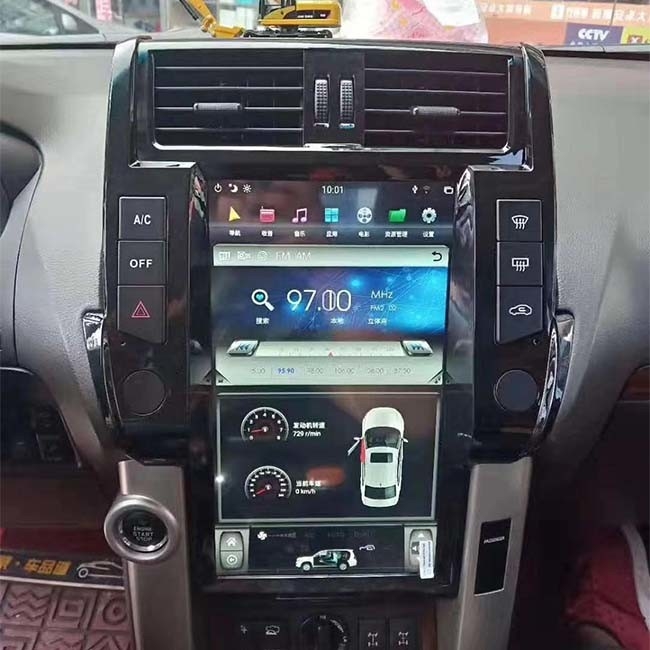 Estéreo del coche de Android del dinar de la unidad de la cabeza de NXP6686 Toyota Prado solo 13,6 pulgadas