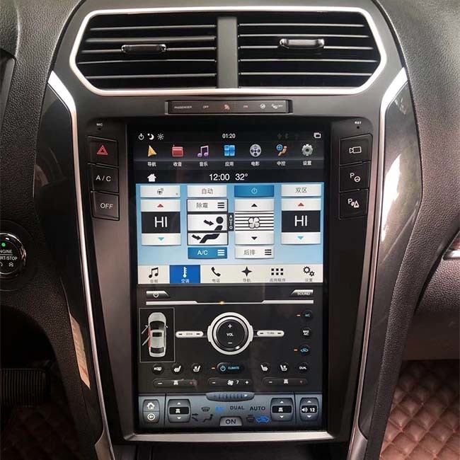estéreo doble del coche del dinar de la unidad de la cabeza del estilo Px6 Android de 1280x720 Tesla con Sat Nav