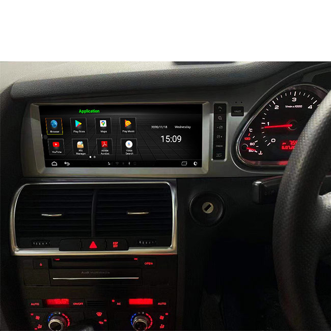 radio 4G WIFI de GPS del dinar de la unidad de la cabeza de 45V Audi Q7 Android sola 10,25 pulgadas