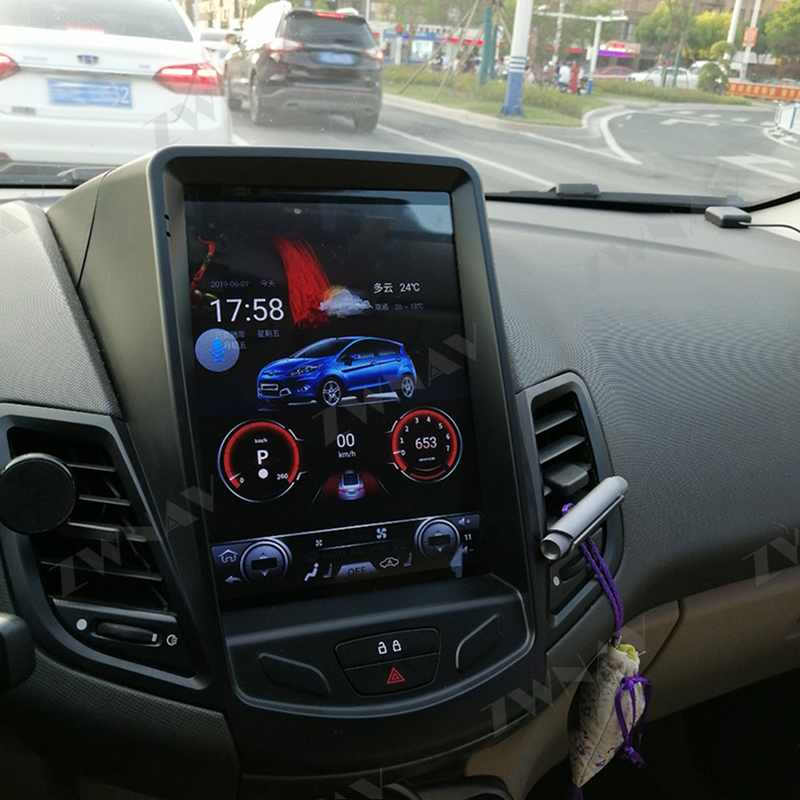 Navegación de radio Android 10 Carplay de la unidad principal auto de Android de 10,4 pulgadas para Ford Fiesta