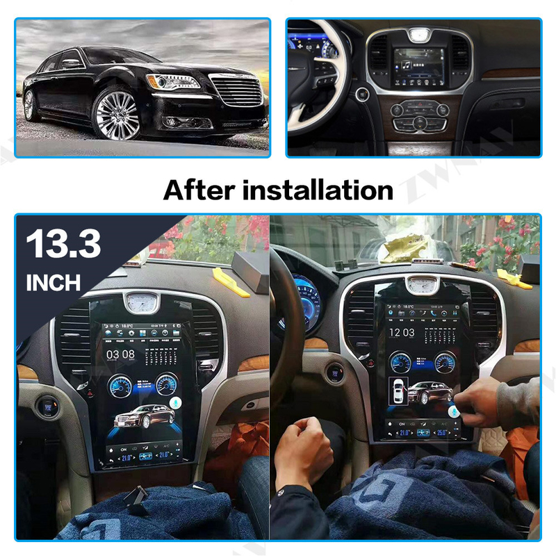 Unidad principal estérea Android 9,0 Carplay del coche de la navegación de radio para Chrysler 300C 2013-2019
