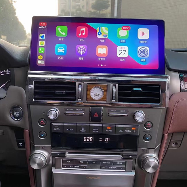 Pulgada 4G LTE SIM For Lexus GX460 GX400 2010-2019 de las multimedias 12,3 de la navegación del coche de Android 10
