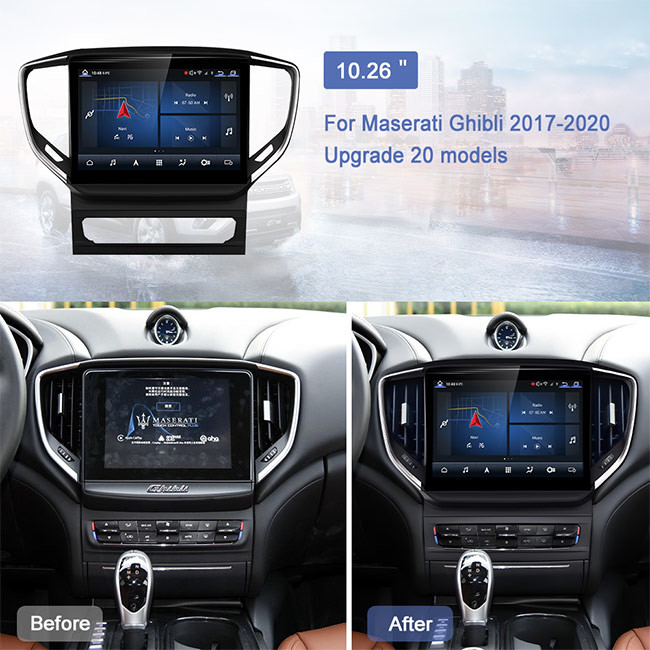Reproductor multimedia estéreo auto de GPS del receptor de Android del dinar 2 para Maserati Ghibli 2017-2020